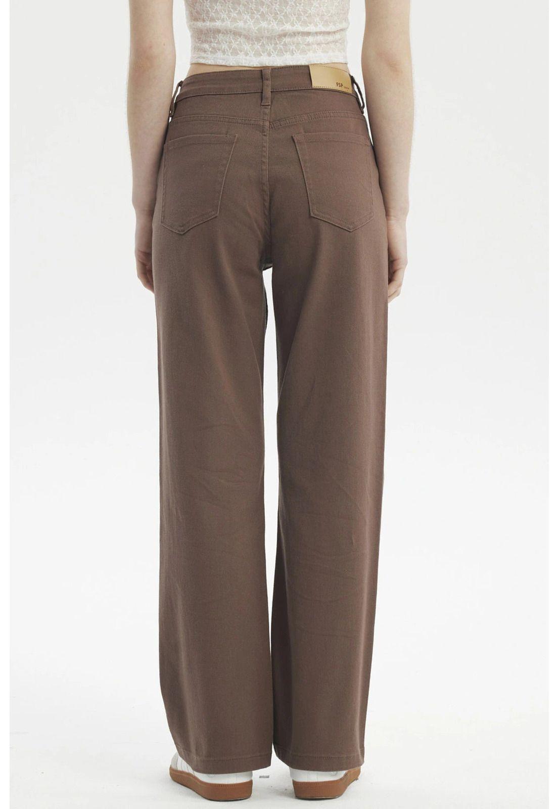 Jeans Mujer Calce Recto Color Chocolate-2