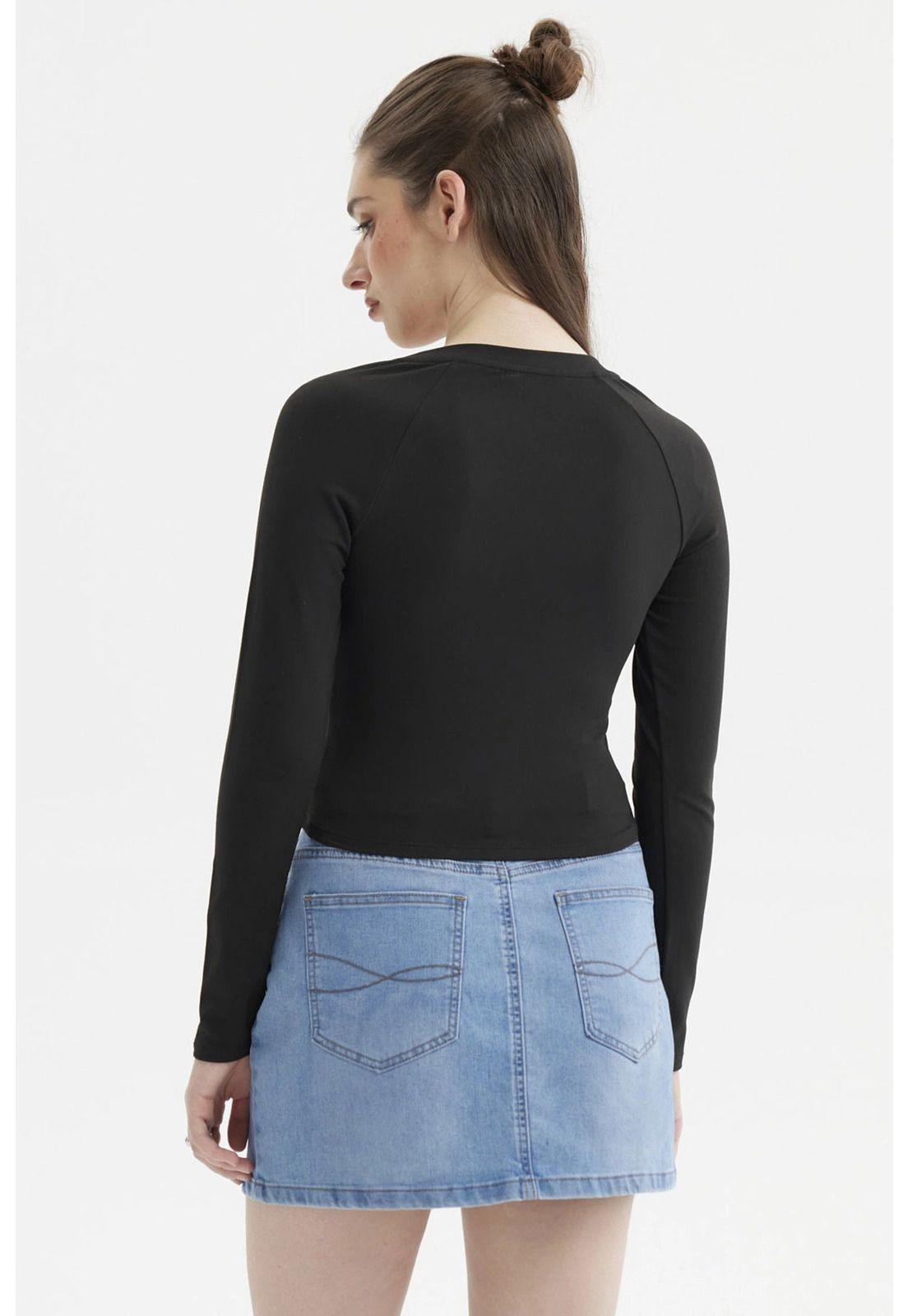 Polera Mujer Lisa Negro - Vll-2