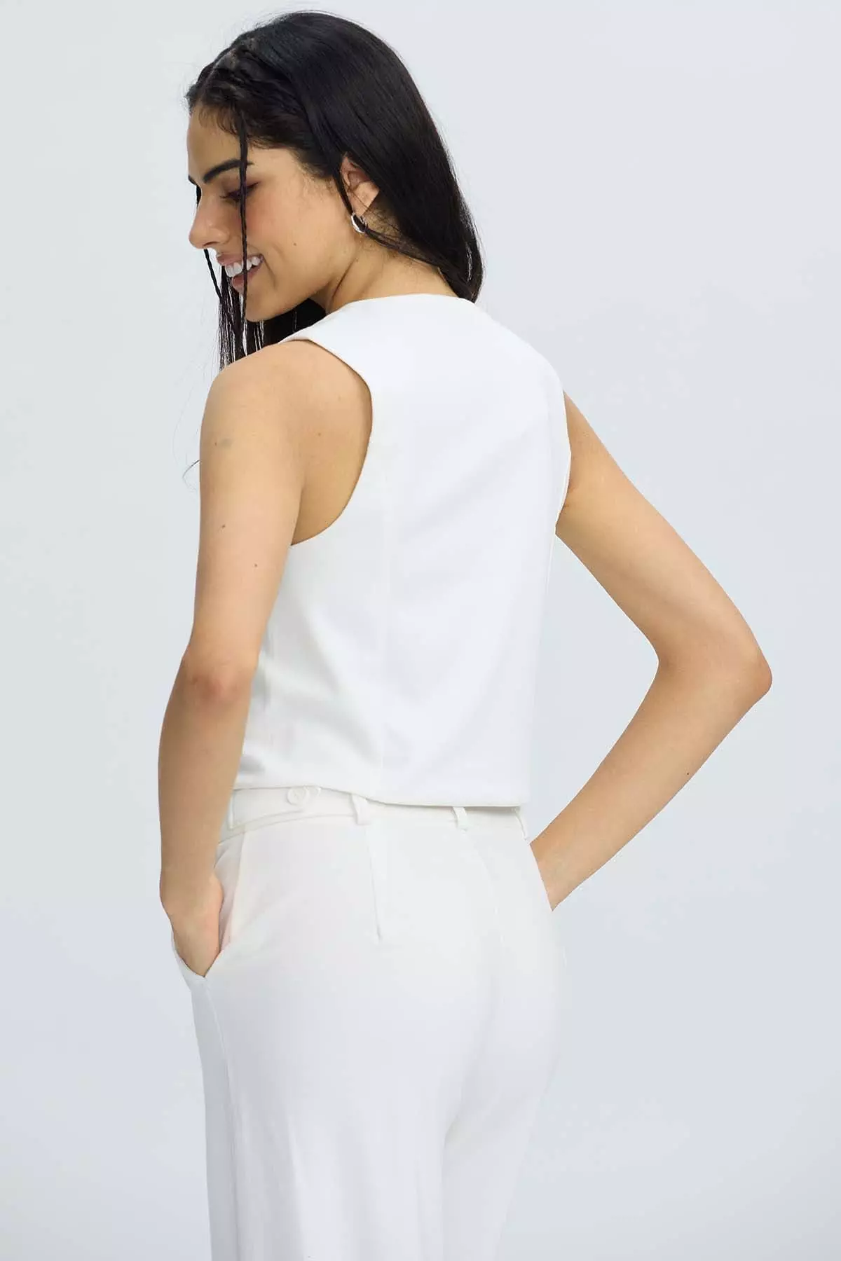 Blazer Mujer Blazer Gillette Abertura Crudo-2