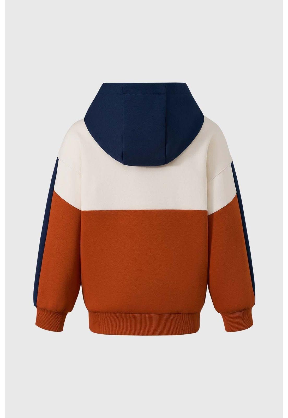 Polerón Niño Canguro Tricolor Crudo-1