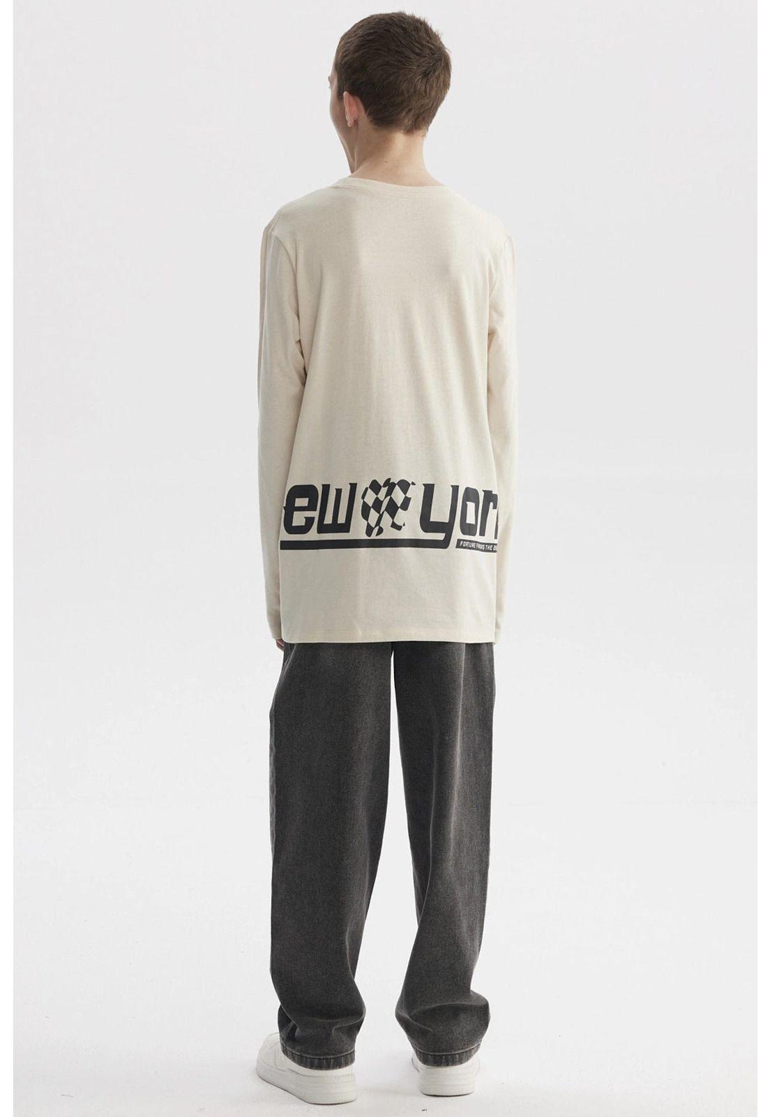 Polera Niño Print Crudo - Vl-2