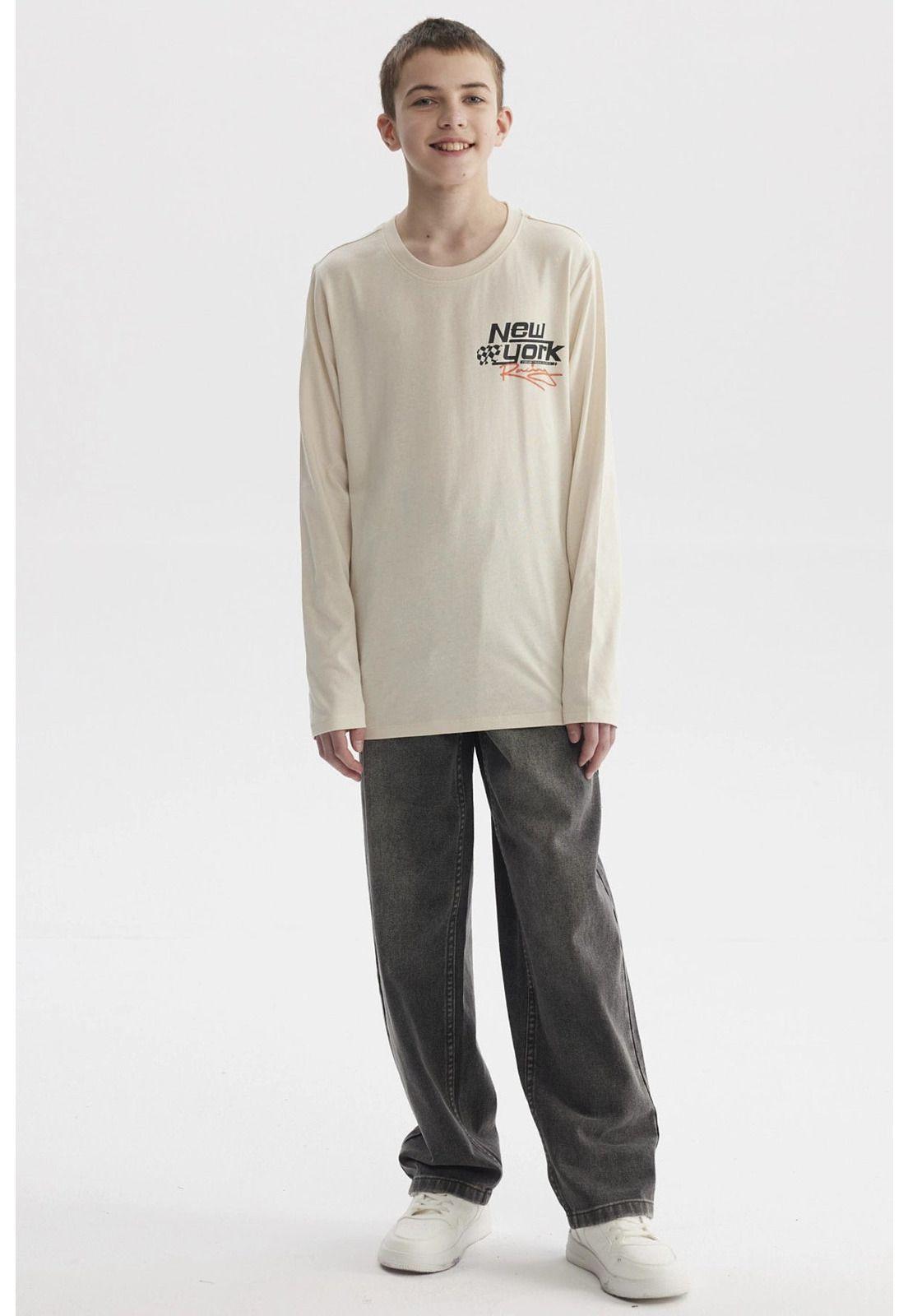 Polera Niño Print Crudo - Vl-3