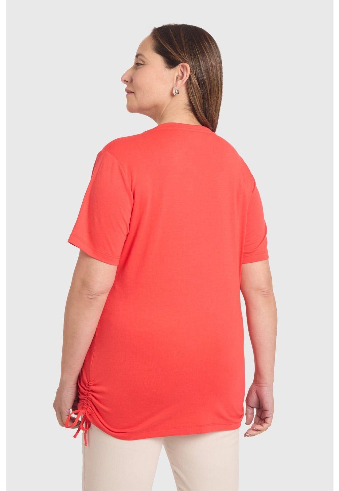 Polera Mujer Print & Strass Coral-2