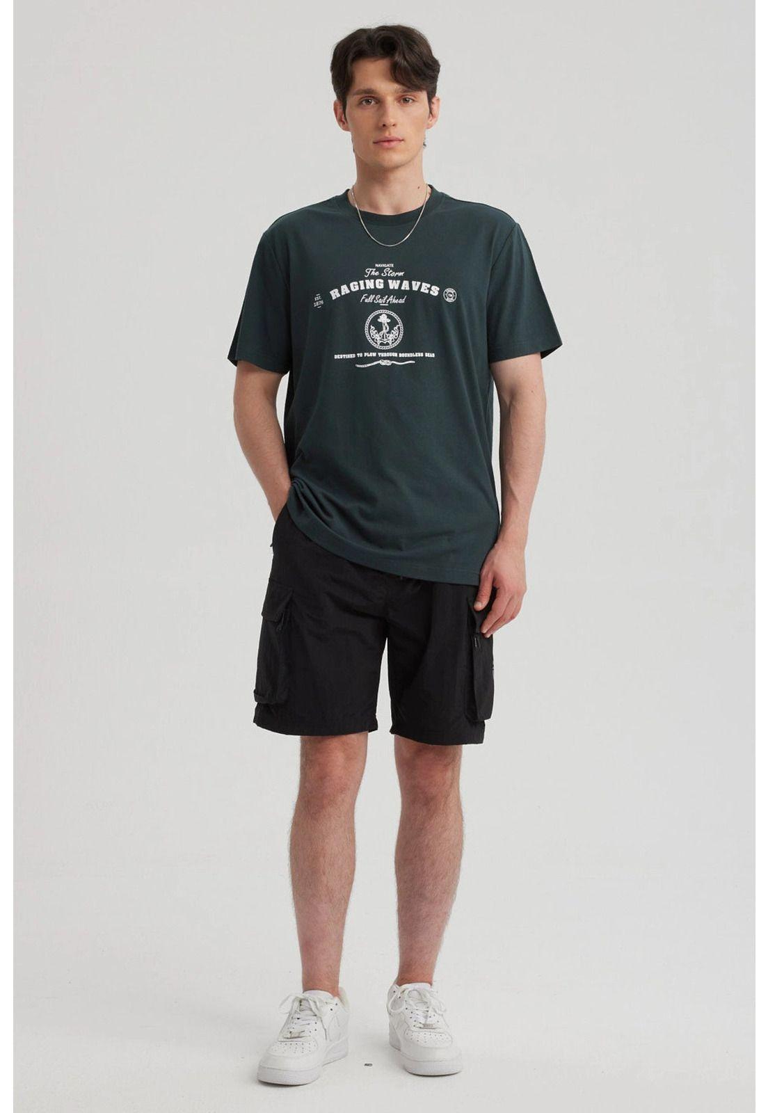 Polera Hombre Print Regular Fit Verde-1