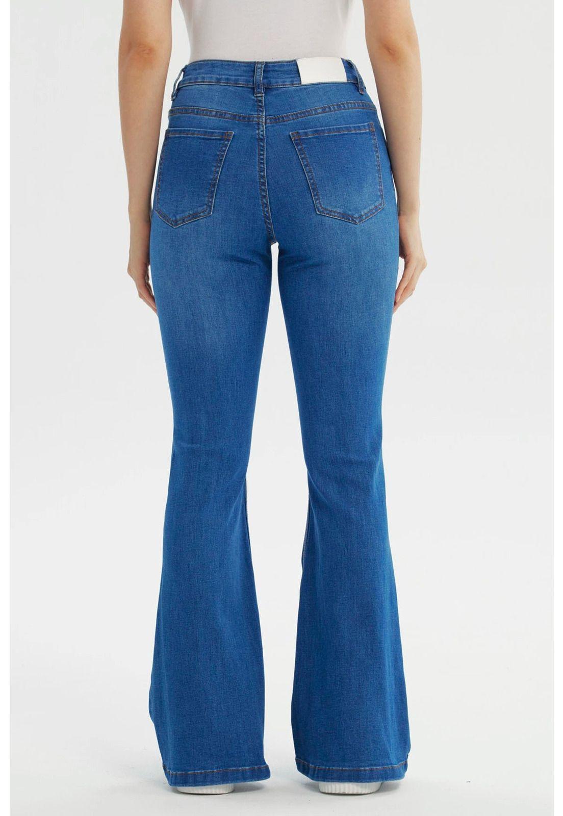 Jeans Mujer Flare Azul - Vll-2