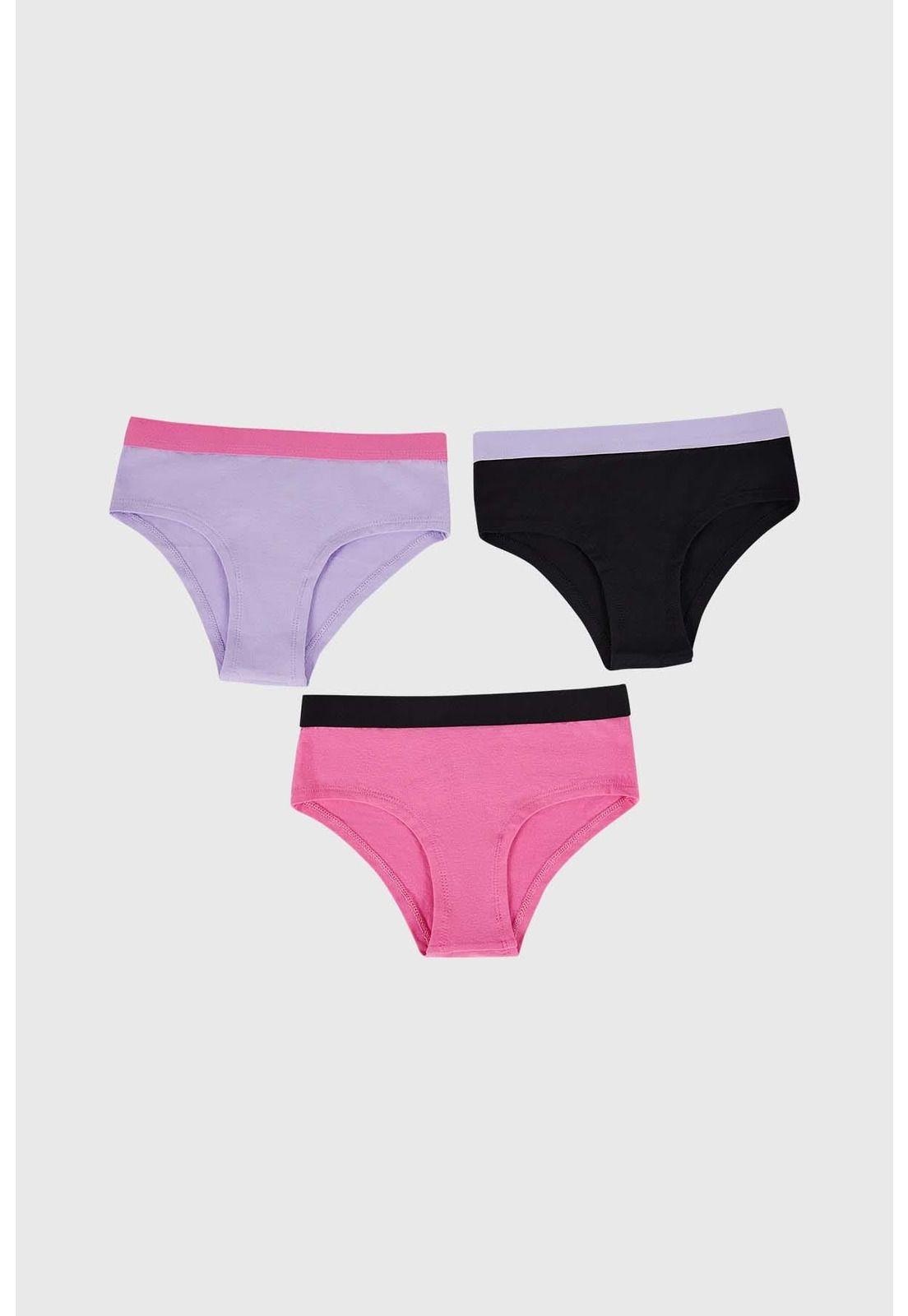 Calzón Niña Tripack Pantaleta Niña Fucsia-0
