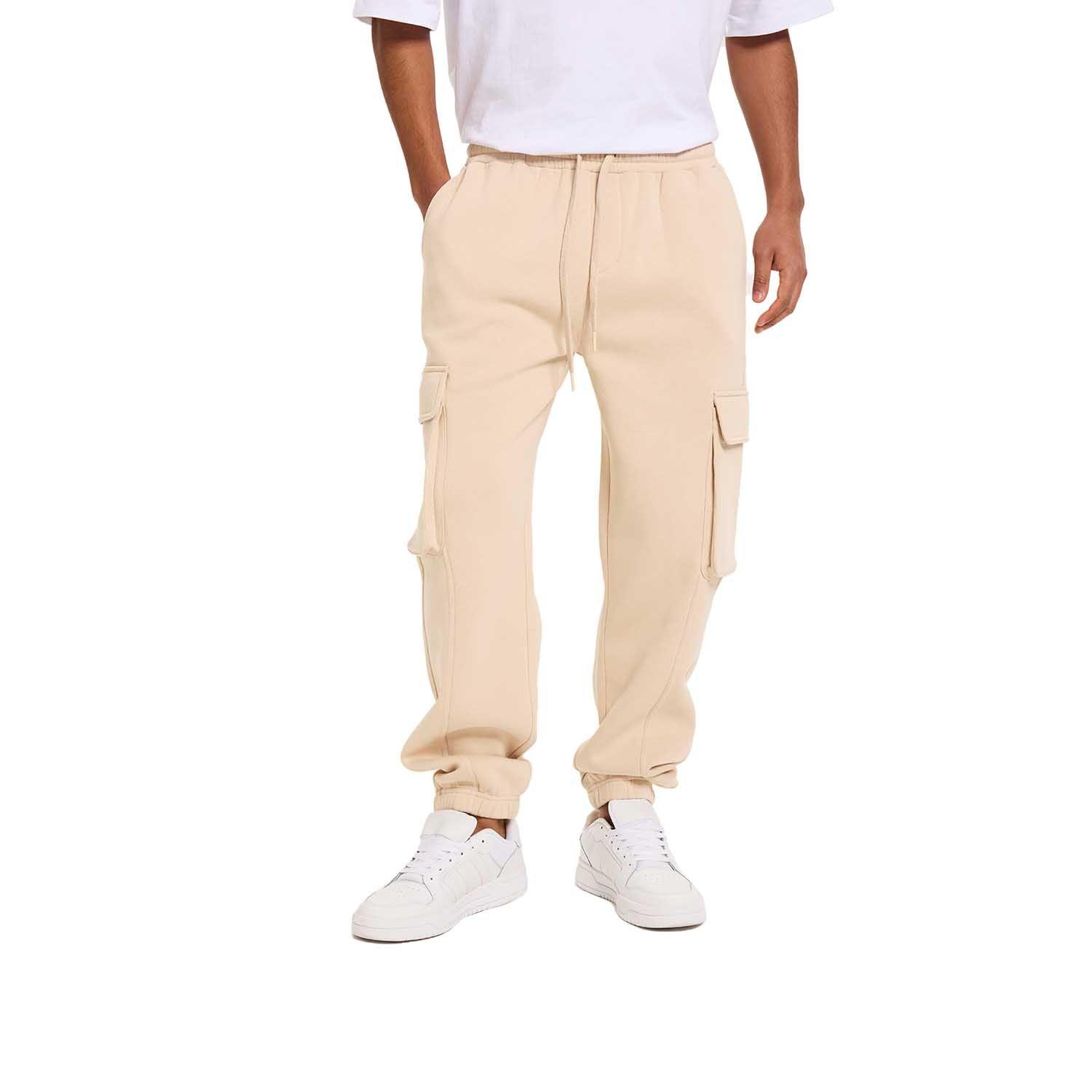 Pantalón Buzo Hombre Jogger Básico Beige Fashion's Park-0