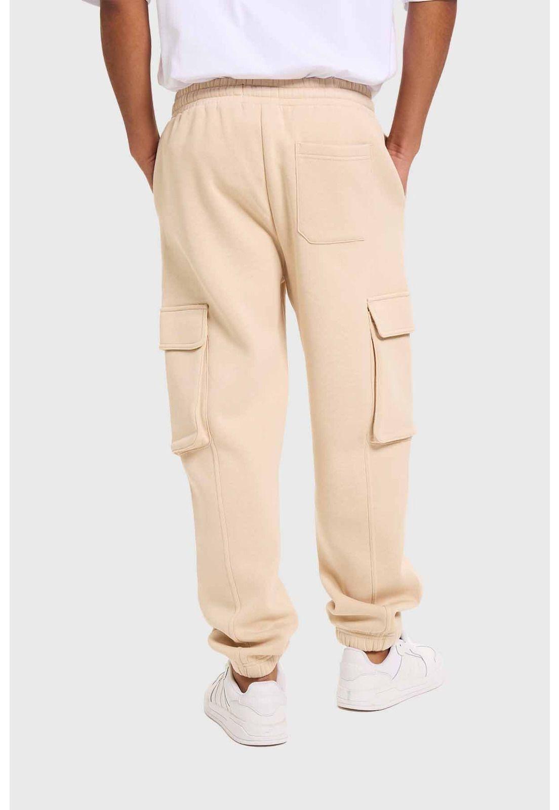 Pantalón Buzo Hombre Jogger Básico Beige-2