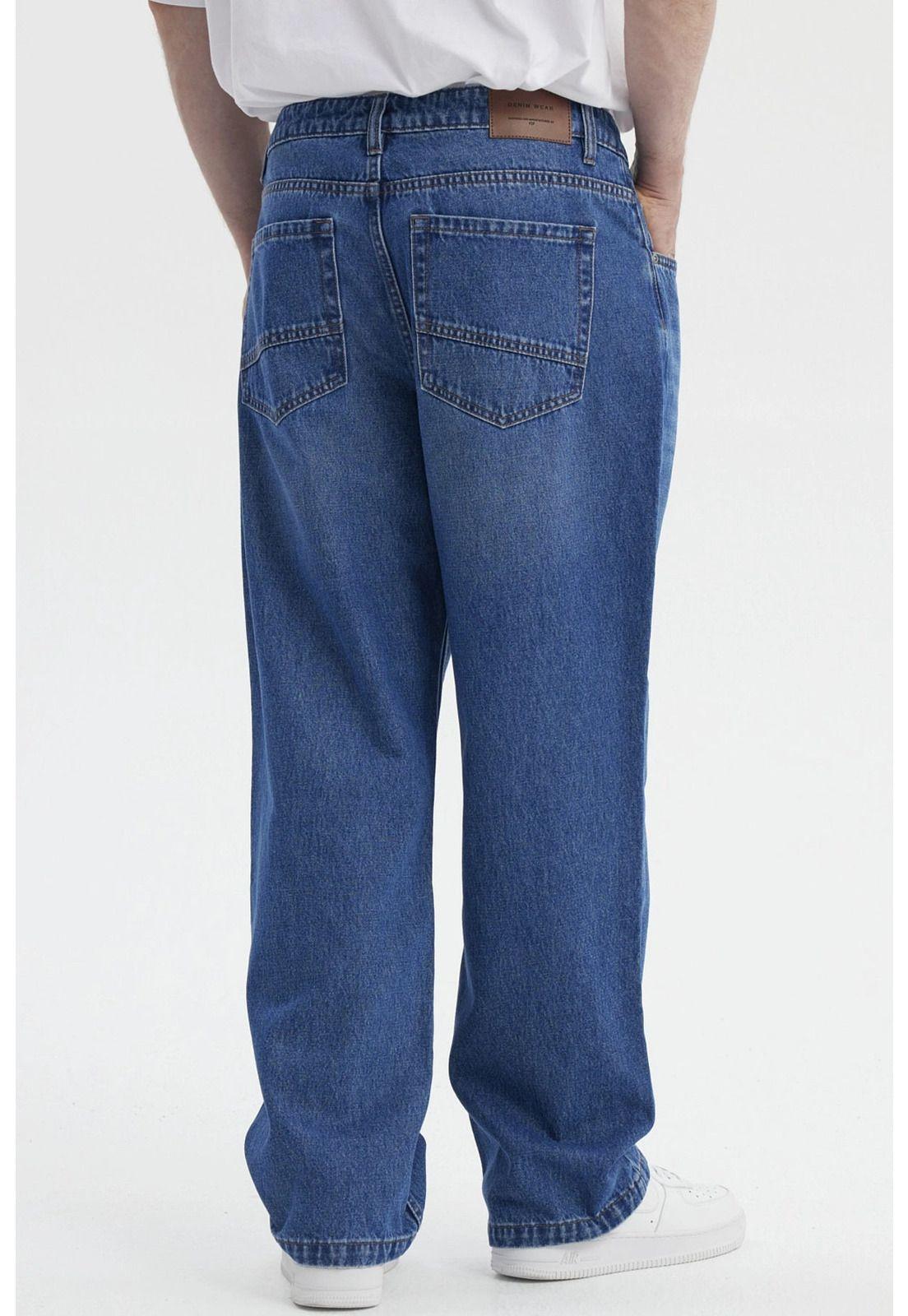 Jeans Hombre Calce Recto Lavado Azul Oscuro-2