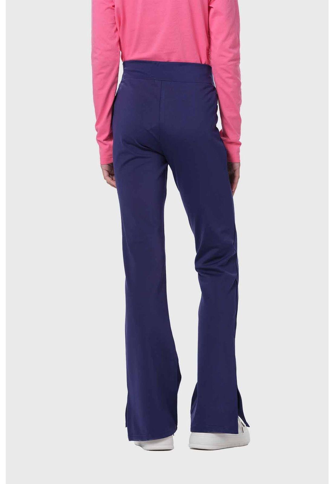 Calza Niña Flare Tiro Alto Azul-2