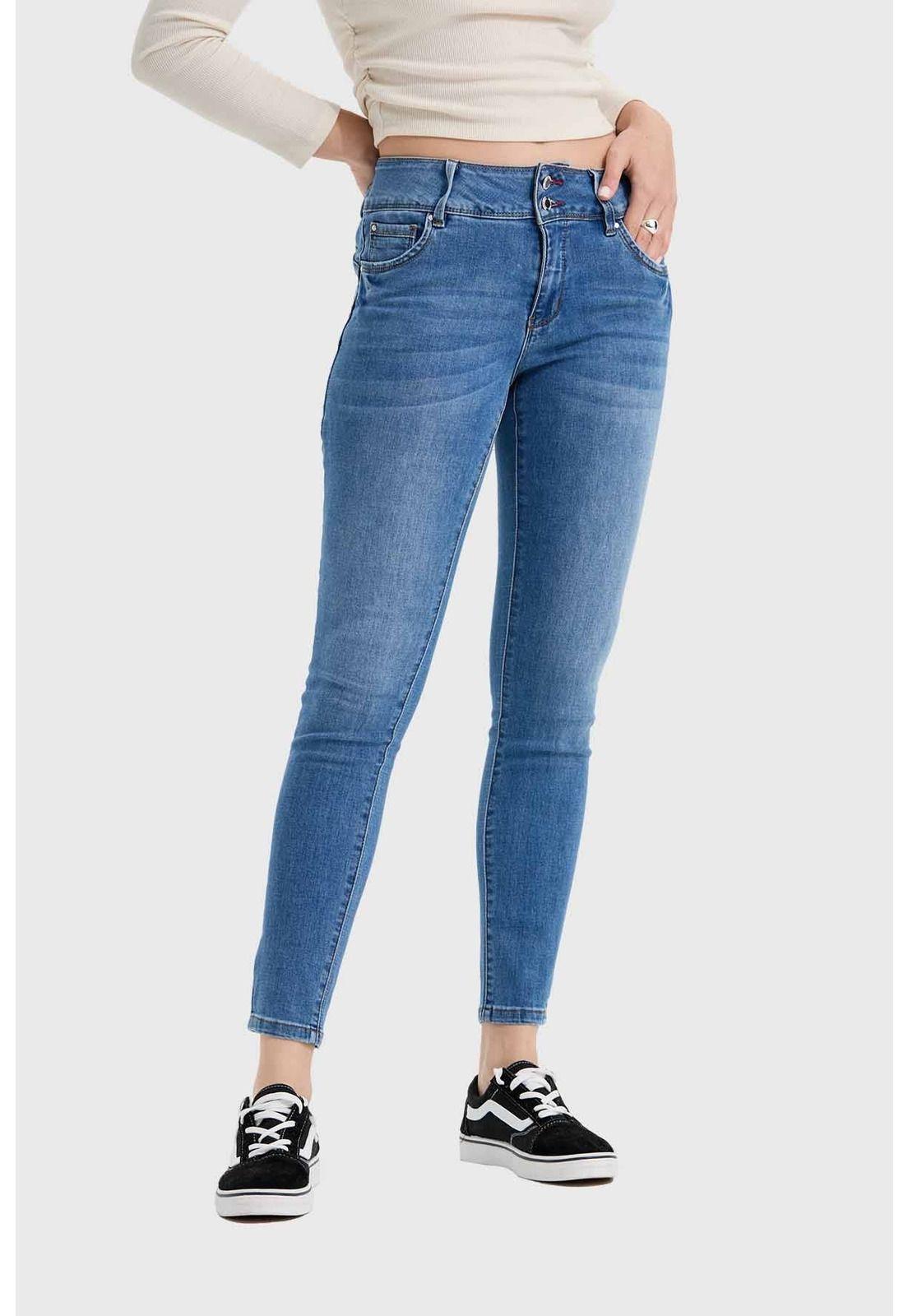 Jeans Mujer Skinny Kim Azul - lll-0