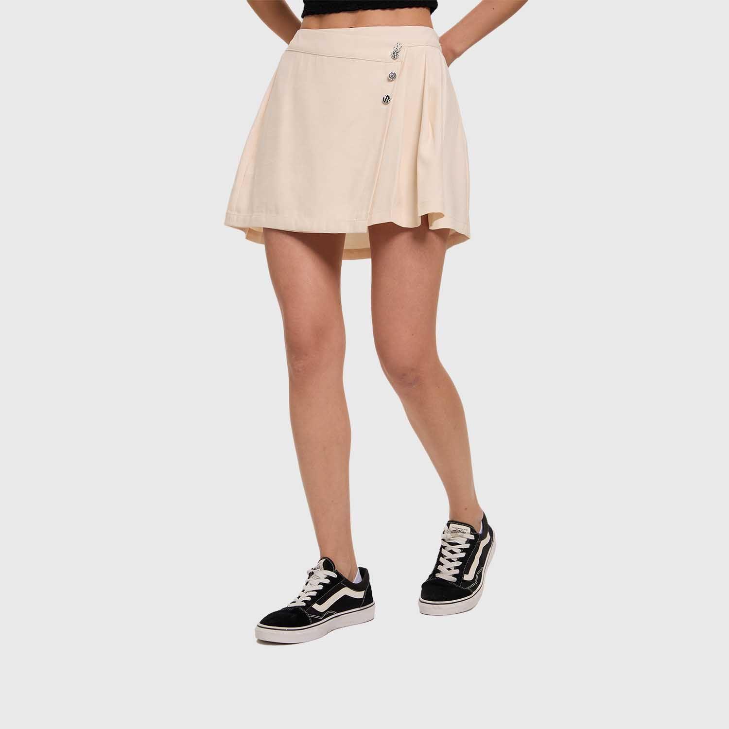Short Mujer Falda Sastre Crudo Fashion's Park-1