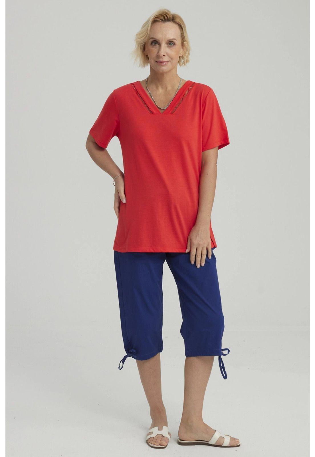 Polera Mujer Lisa Rojo-1
