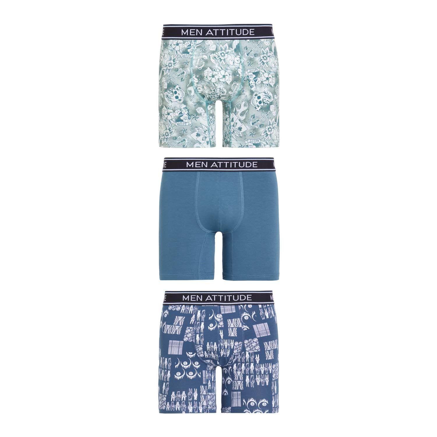 Boxer Hombre Tripack Rapport Gris-0