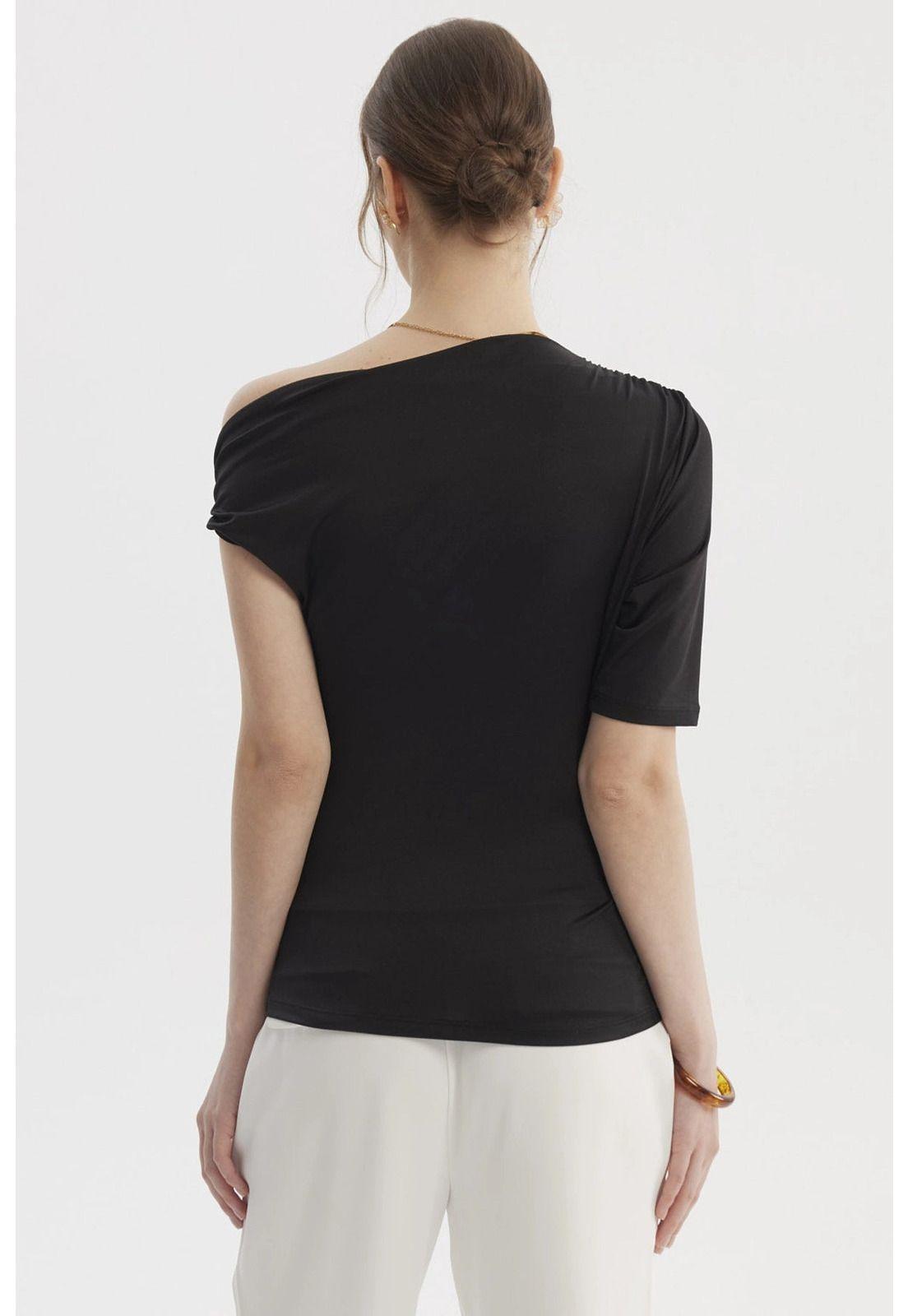 Polera Mujer Asimétrico Negro - ll-2