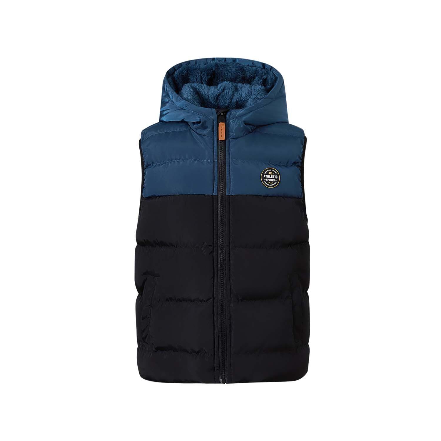 Parka Niño Con Chiporro Interior Azul Oscuro-0