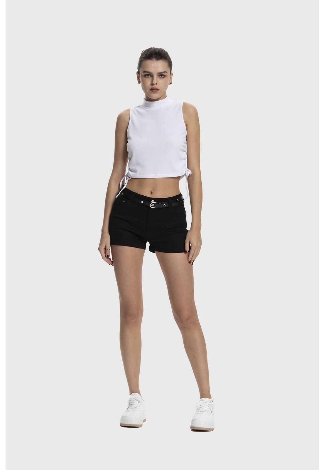 Polera Mujer Amarras Costados Blanco-3