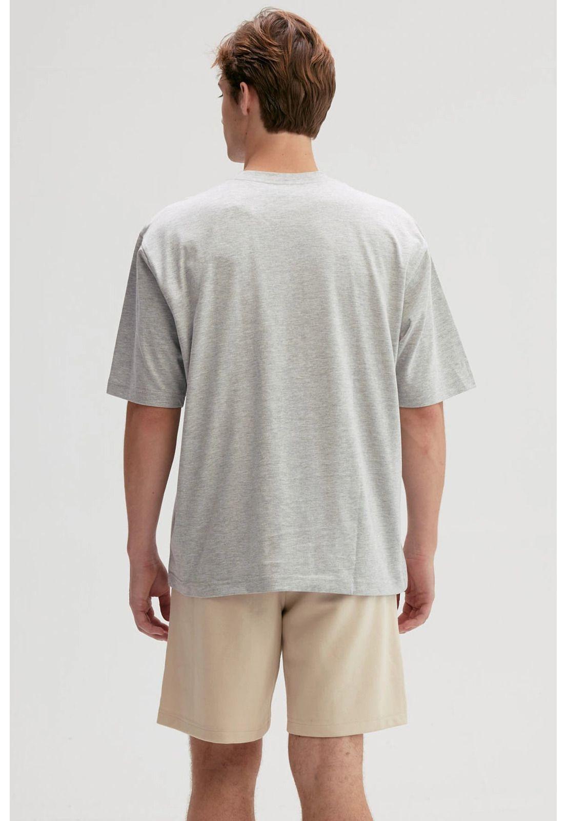Polera Hombre Print Central Gris Melange-2