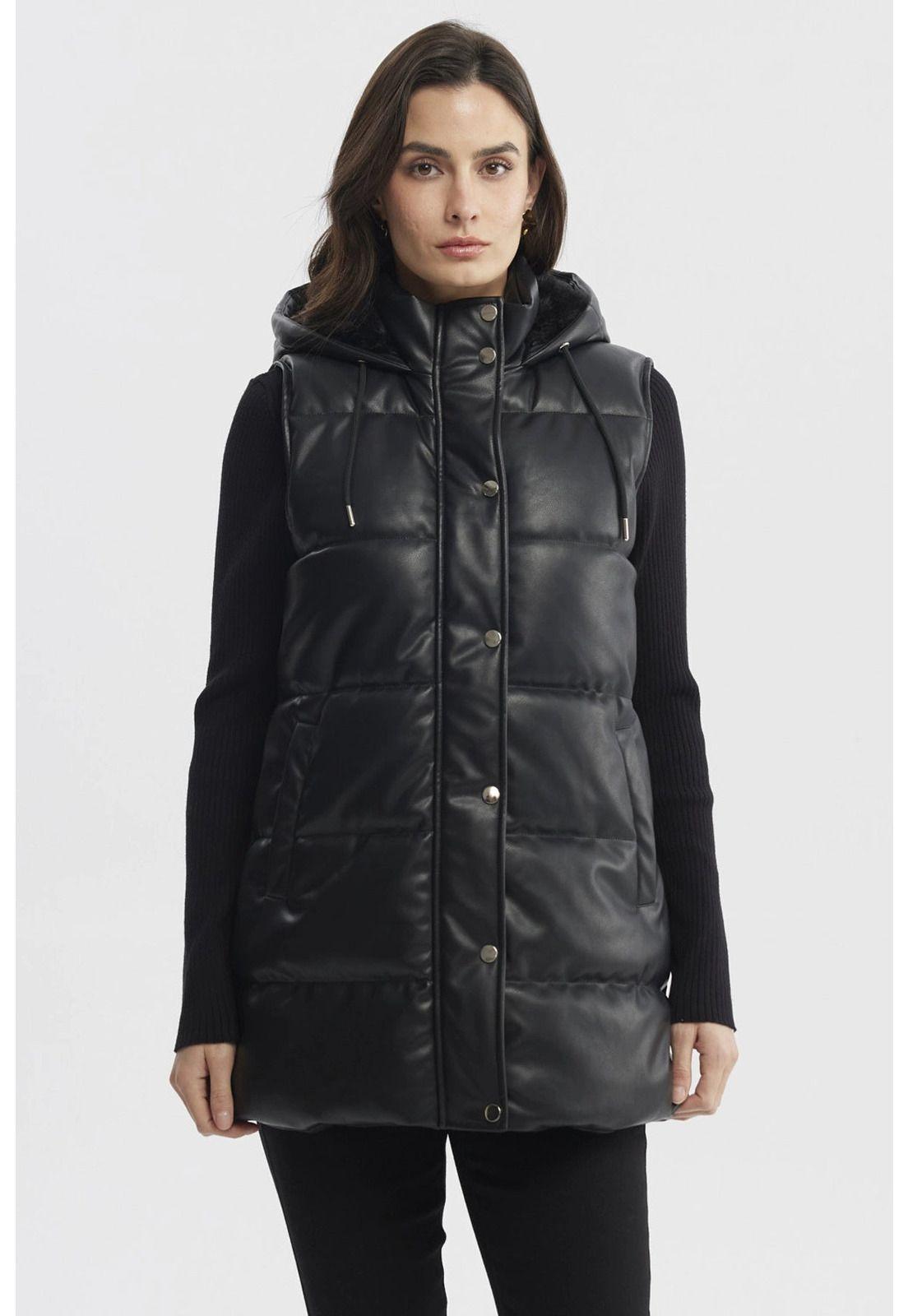 Parka Mujer Slim Negro - lV-0