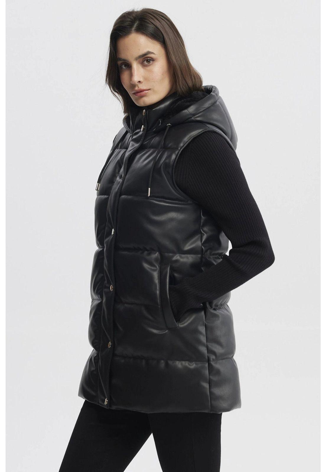 Parka Mujer Slim Negro - lV-1