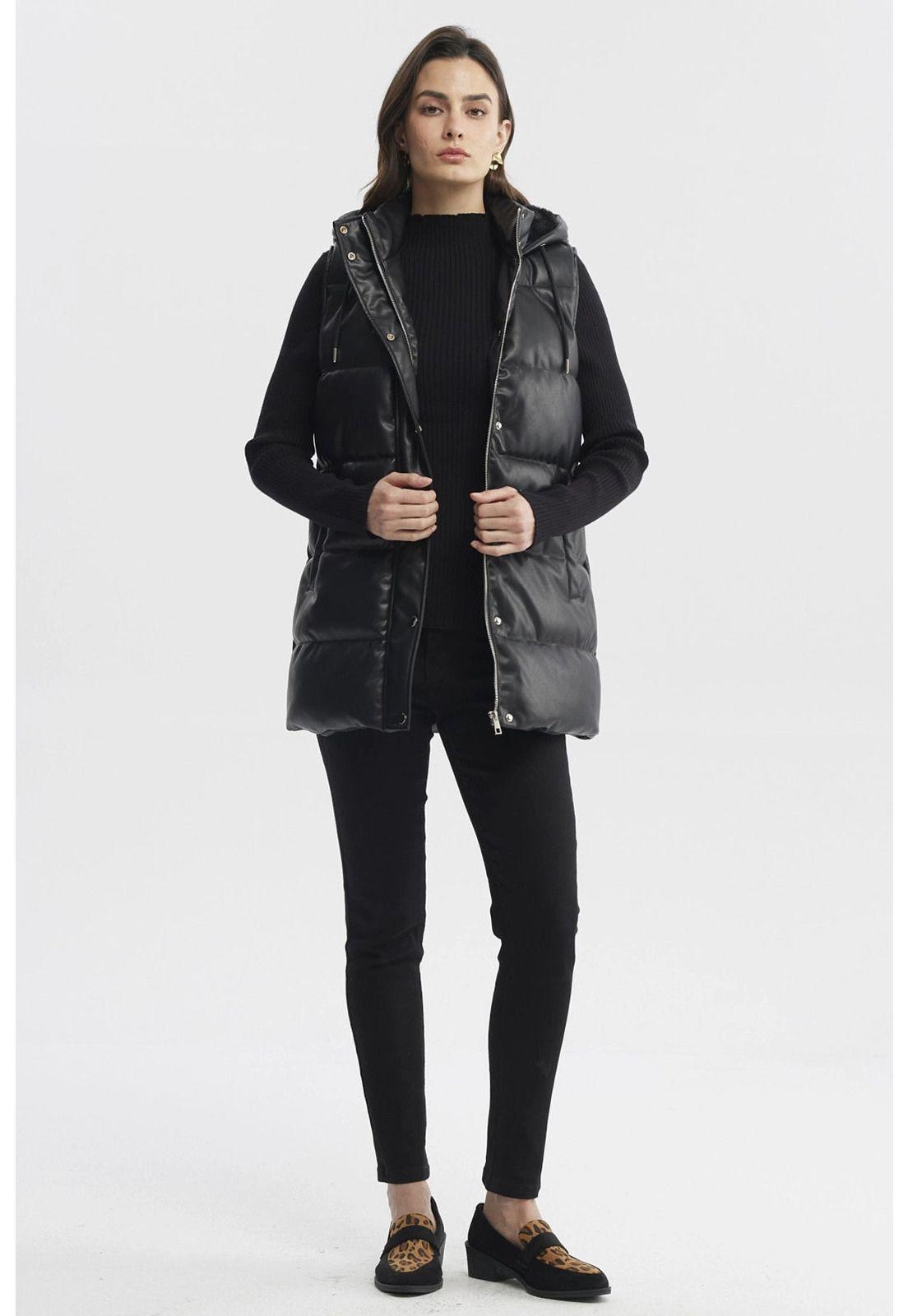 Parka Mujer Slim Negro - lV-3