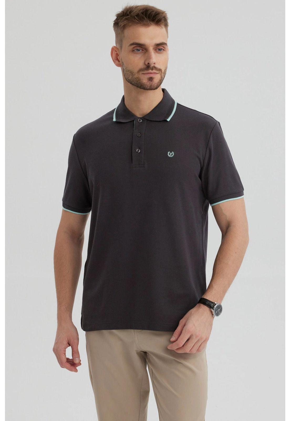 Polera Hombre Piqué Básica Lisa Marengo - lll-0