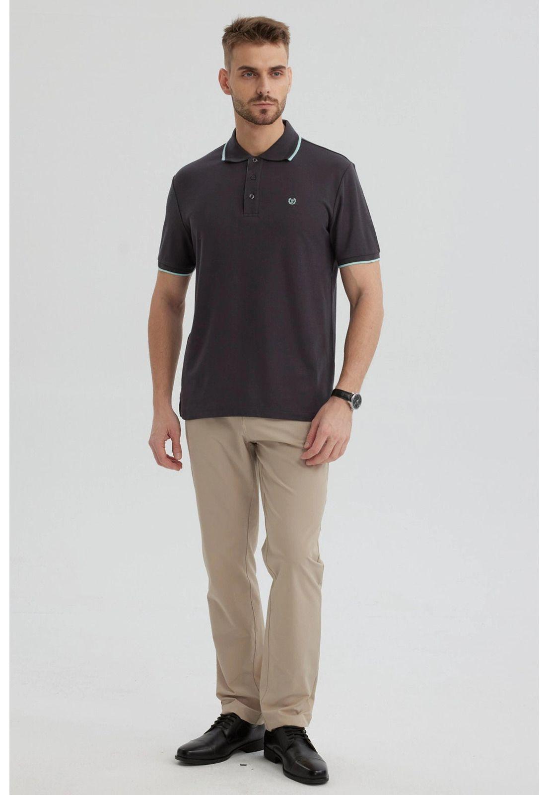 Polera Hombre Piqué Básica Lisa Marengo - lll-3