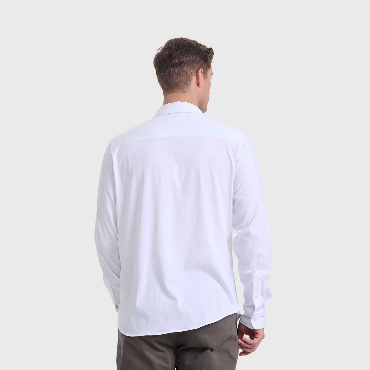 Camisa Hombre Acabado Mercerizado Blanco Fashion's Park-2