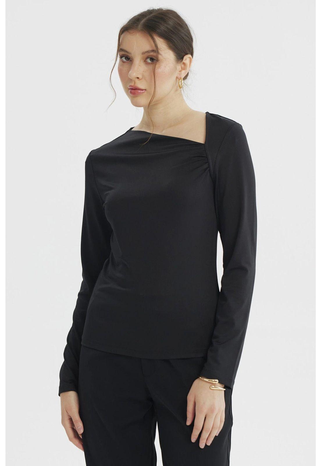 Polera Mujer Asimétrico Negro - lll-1