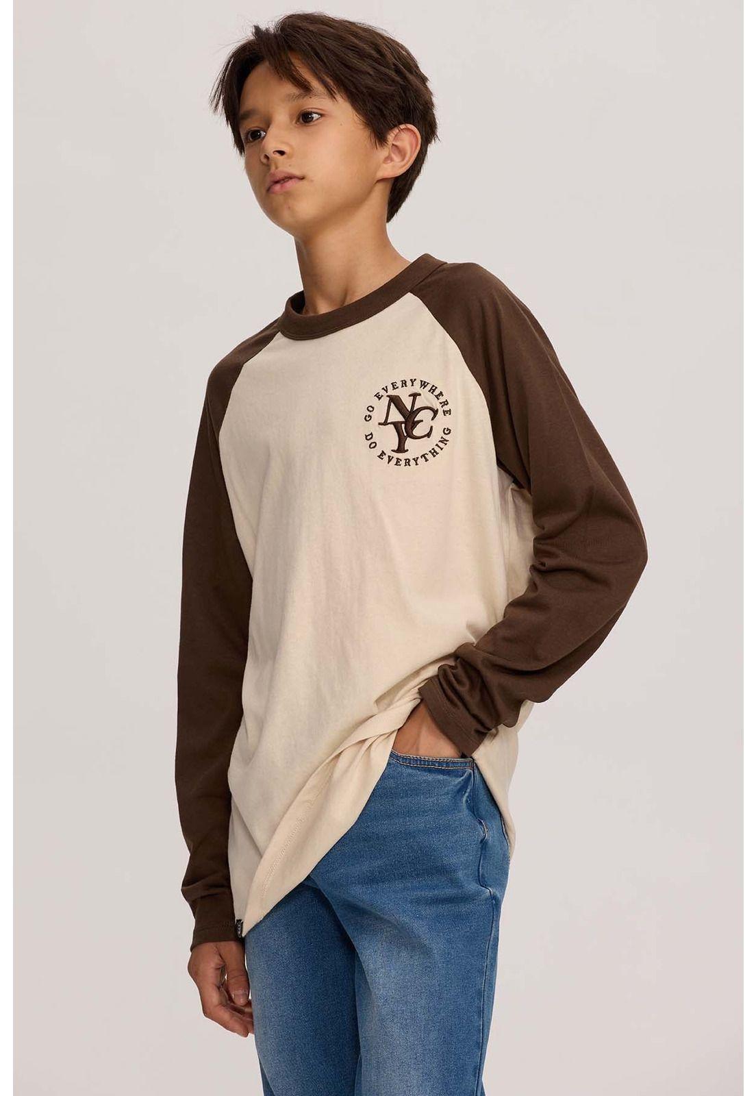 Polera Niño Con Bordado Crudo-1