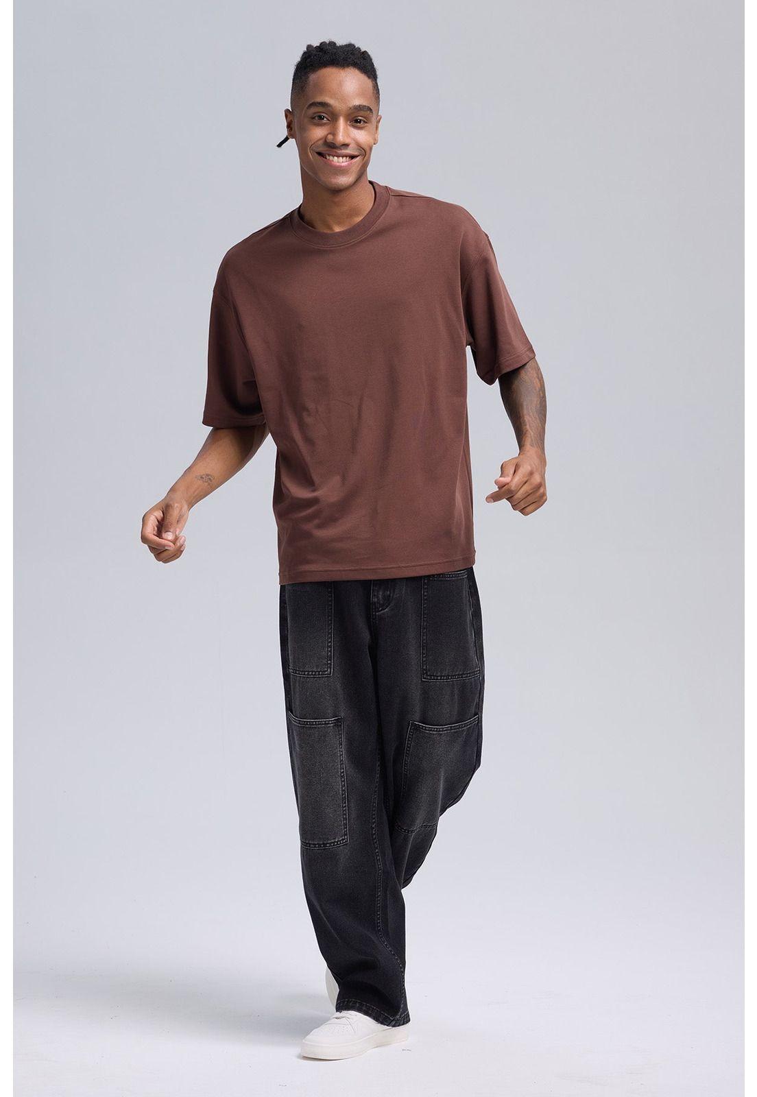 Polera Hombre Loose Fit Chocolate-3