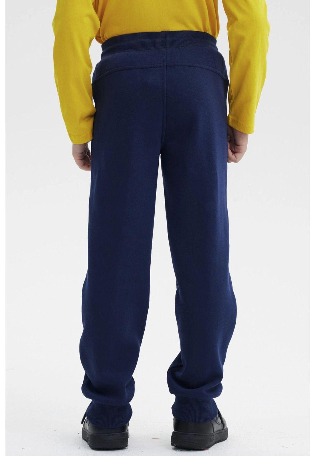 Pantalón Buzo Niño Pitillo Azul Oscuro - ll-2