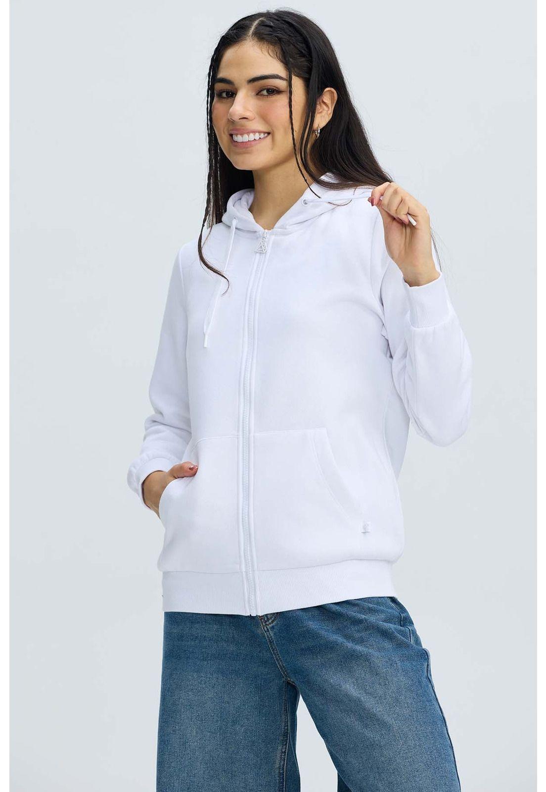 Polerón Mujer Hoodie Blanco-1