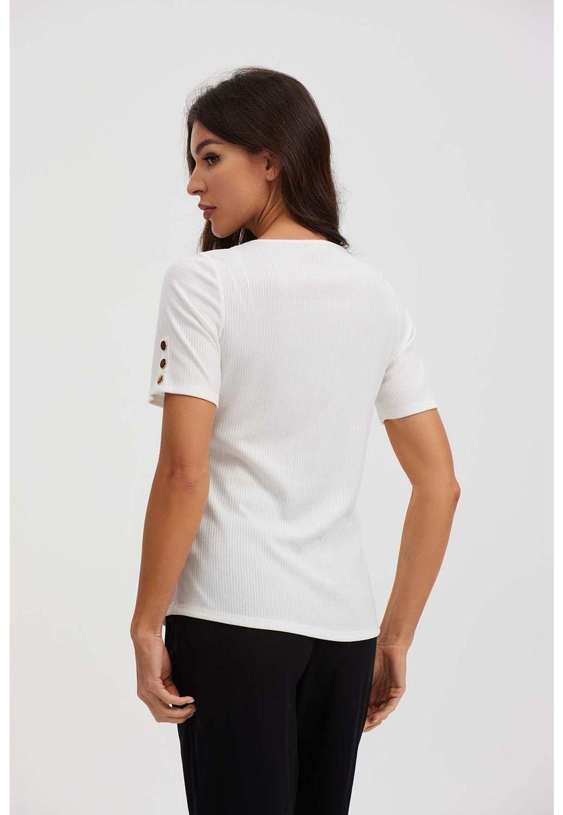 Polera Mujer Escote Cuadrado Crudo - lll-2