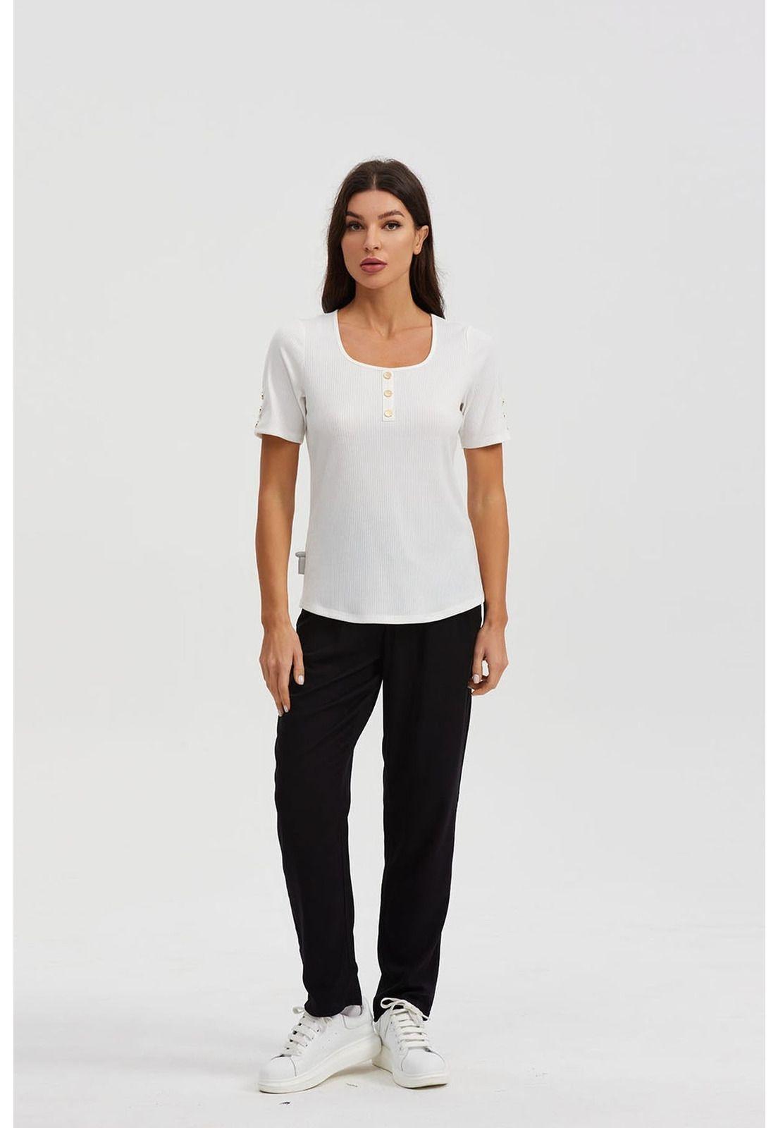 Polera Mujer Escote Cuadrado Crudo - lll-3