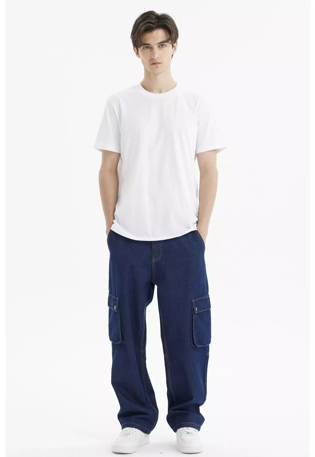 Polera Hombre Long Fit Básica Blanco- ll-3