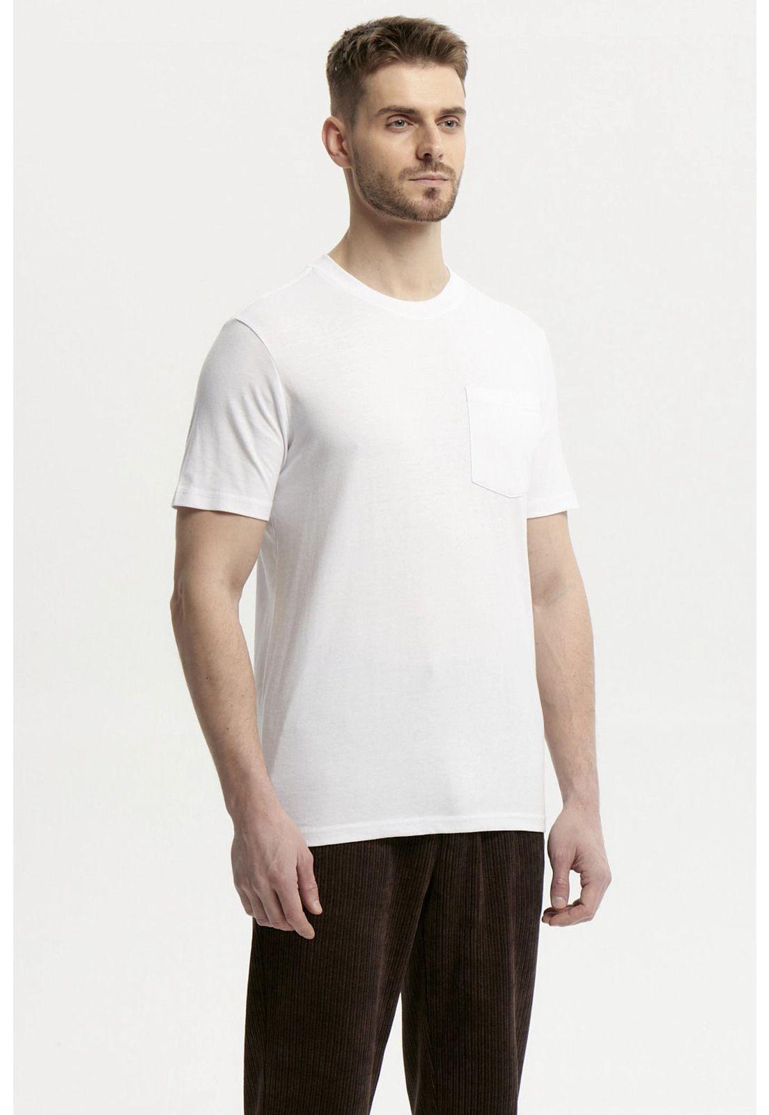 Polera Hombre Básica Con Bolsillo Blanco - lll-1