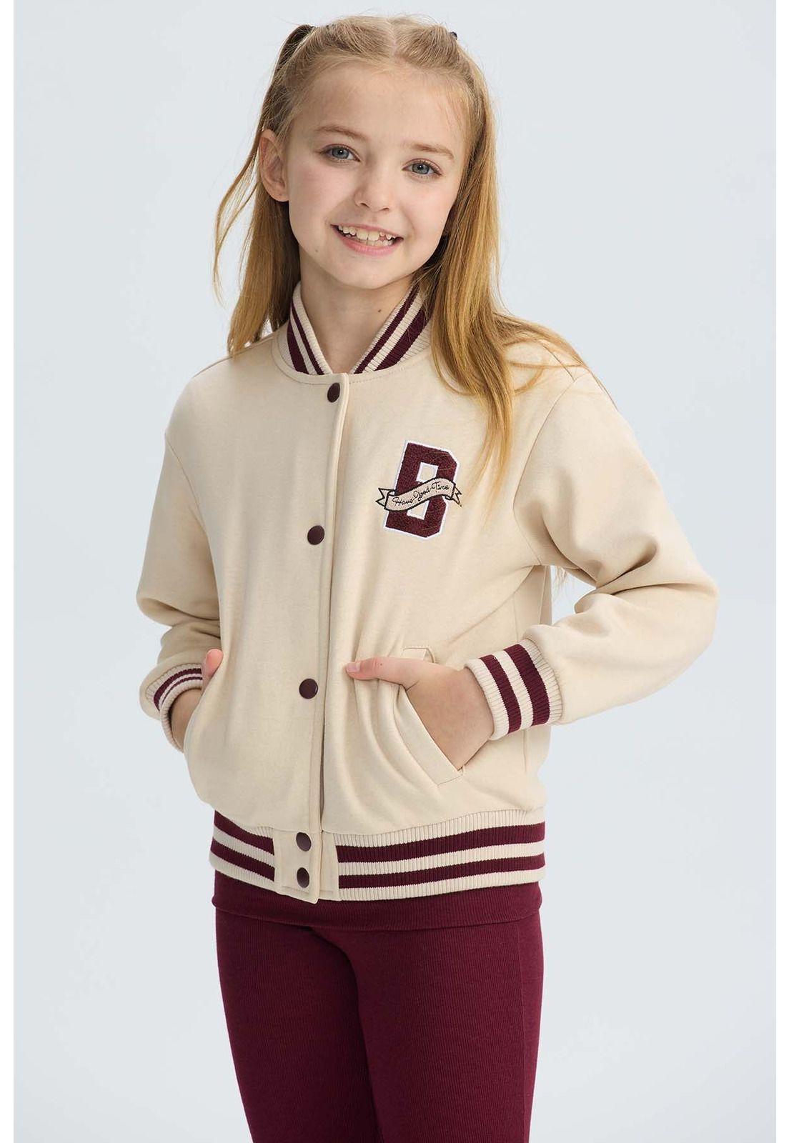 Chaqueta Niña Bomber Beige-1