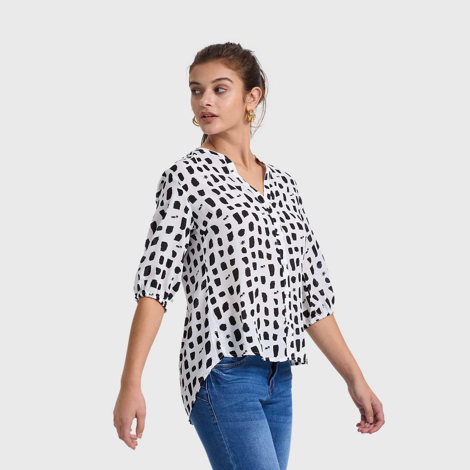 Blusa Mujer Print Crudo Fashion's Park-1