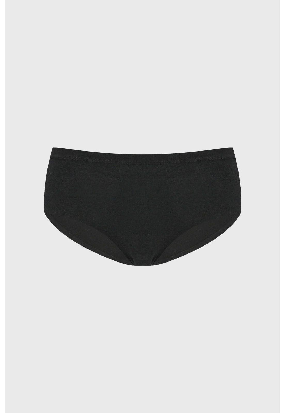 Calzón Mujer Deportivo Costura Invisible Negro - ll-0