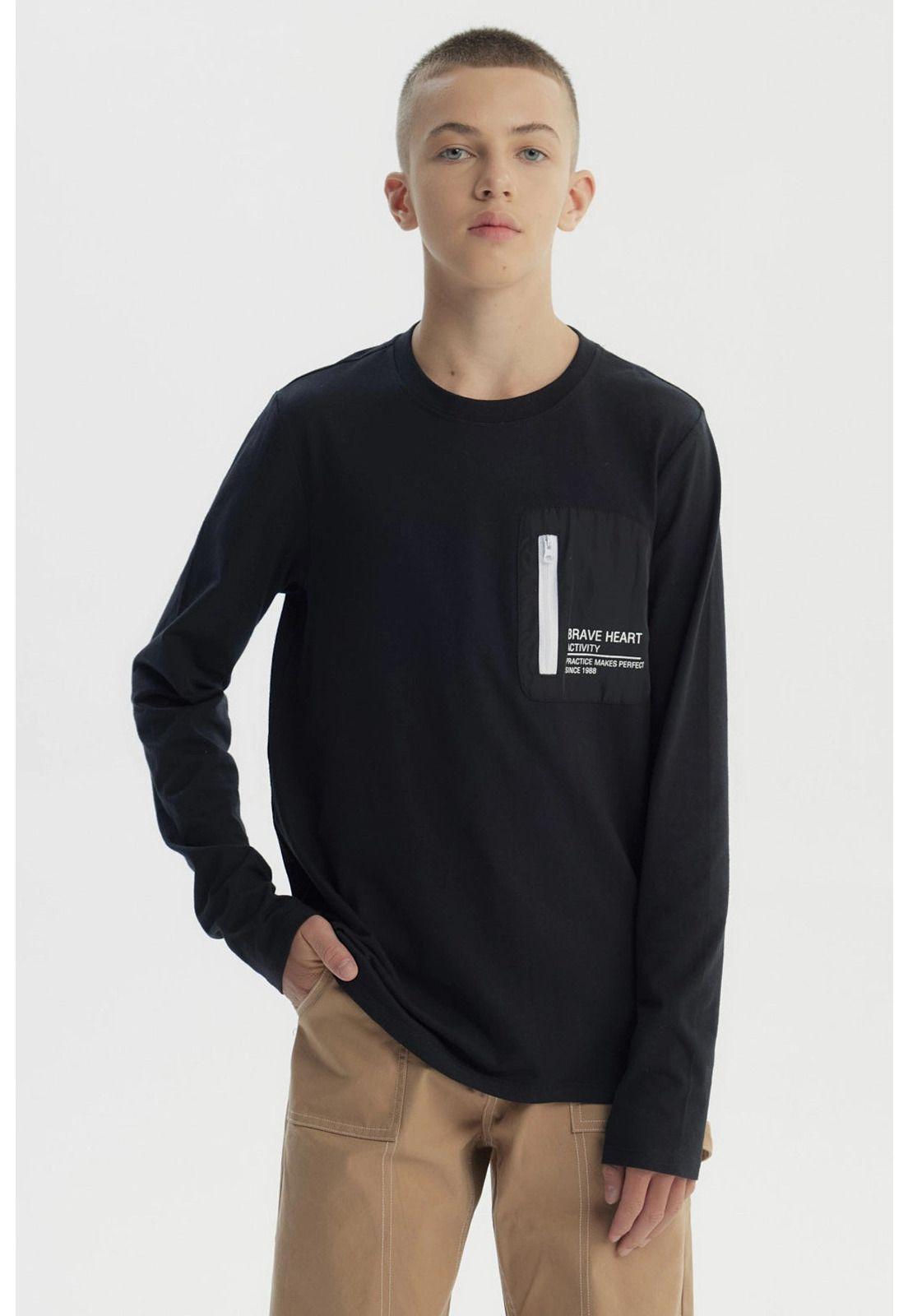 Polera Niño Slim Negro - Vll-0