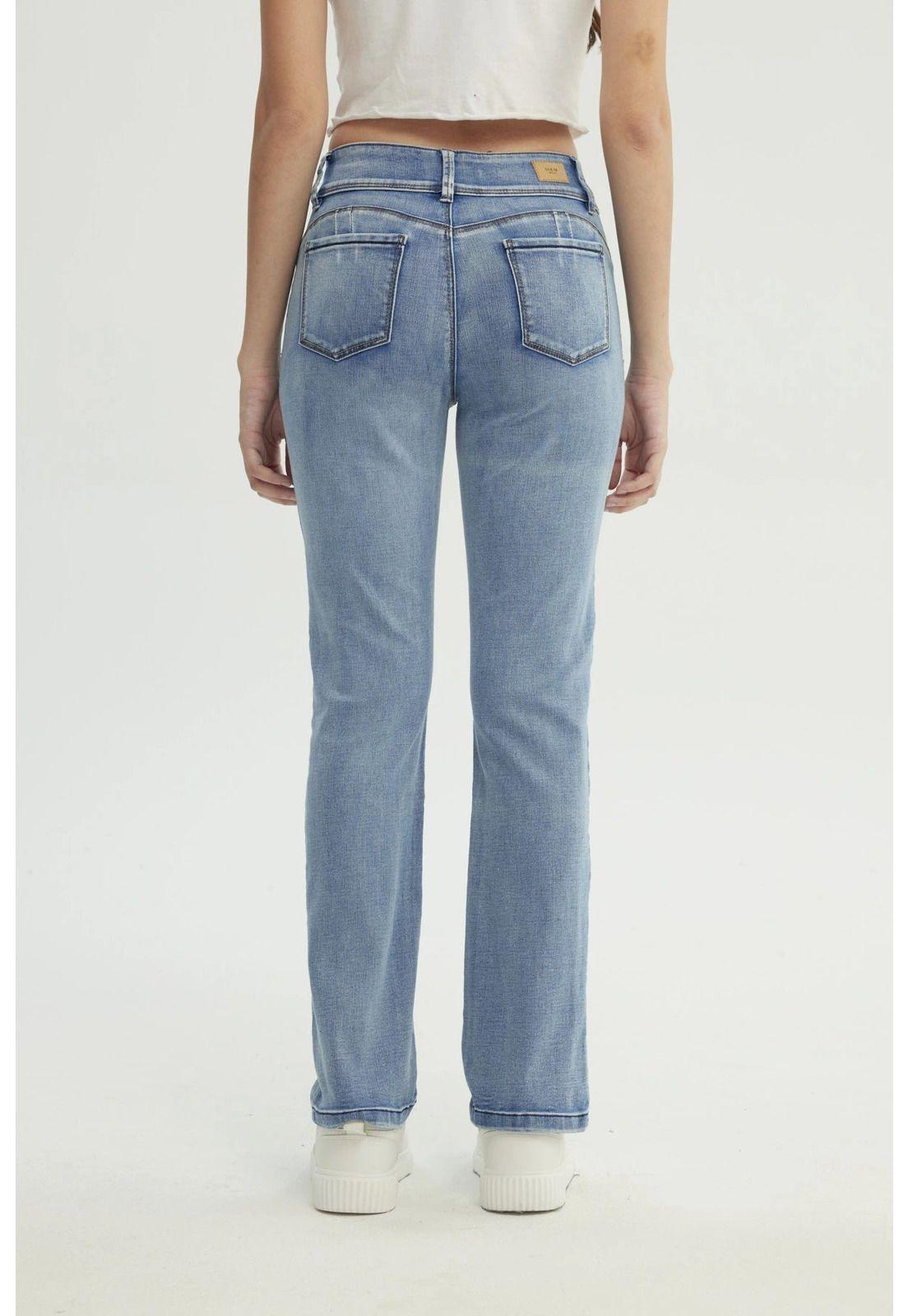 Jeans Mujer Calce Recto Azul - Xlll-2