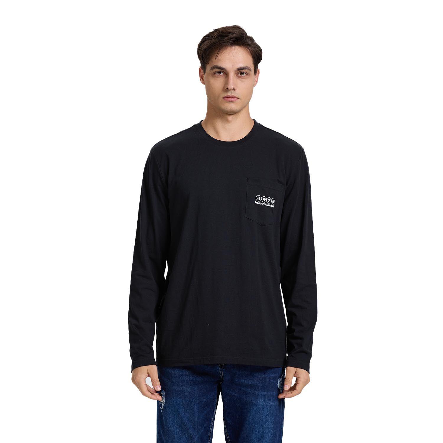 Polera Hombre Con Bolsillo Negro-0