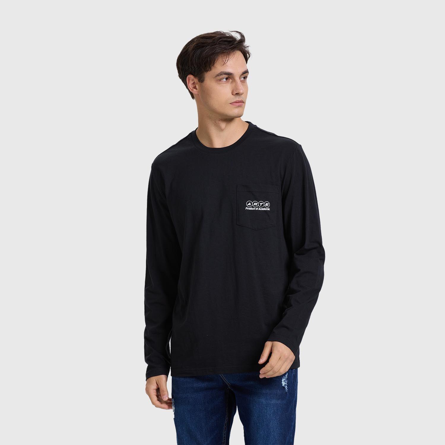 Polera Hombre Con Bolsillo Negro-1