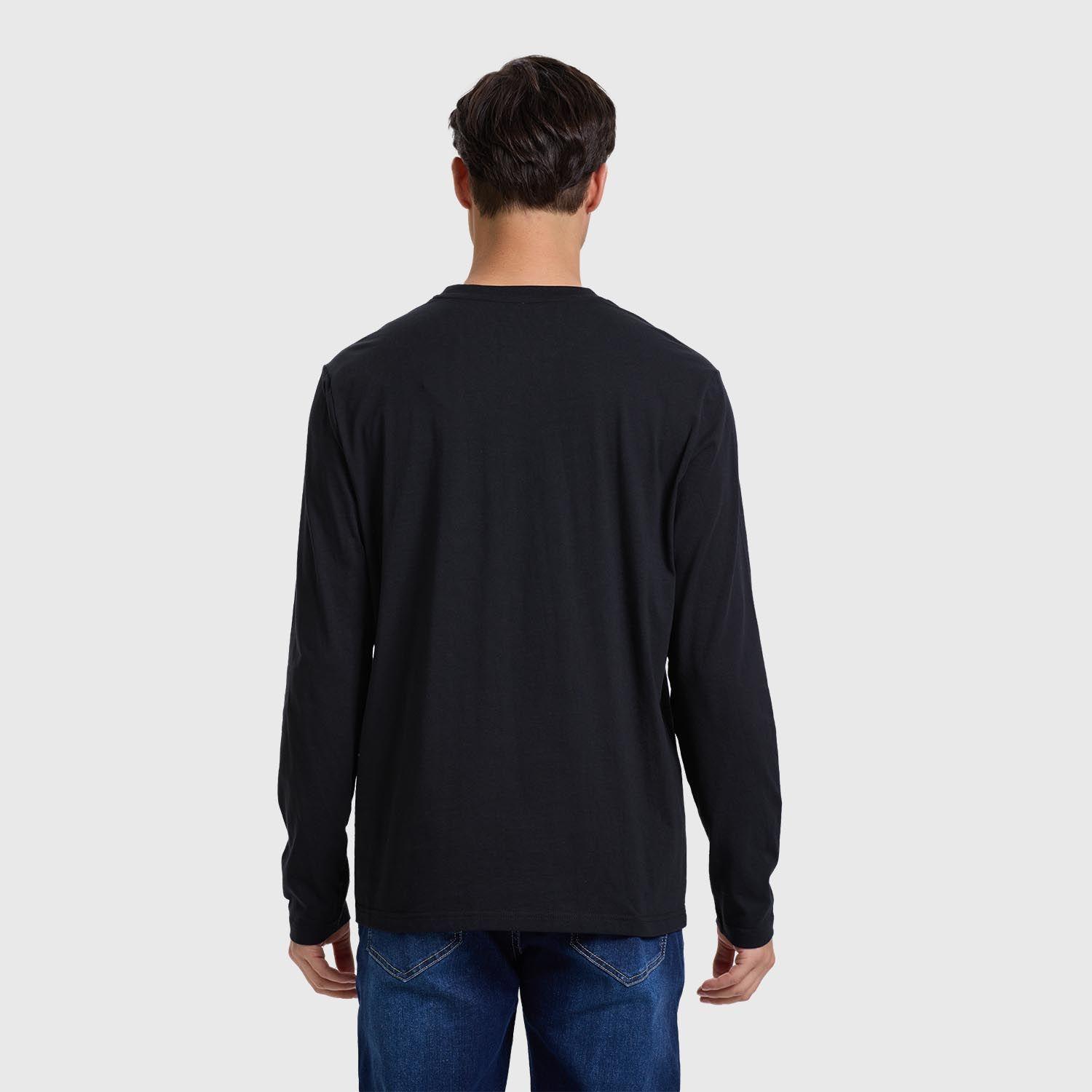 Polera Hombre Con Bolsillo Negro-2