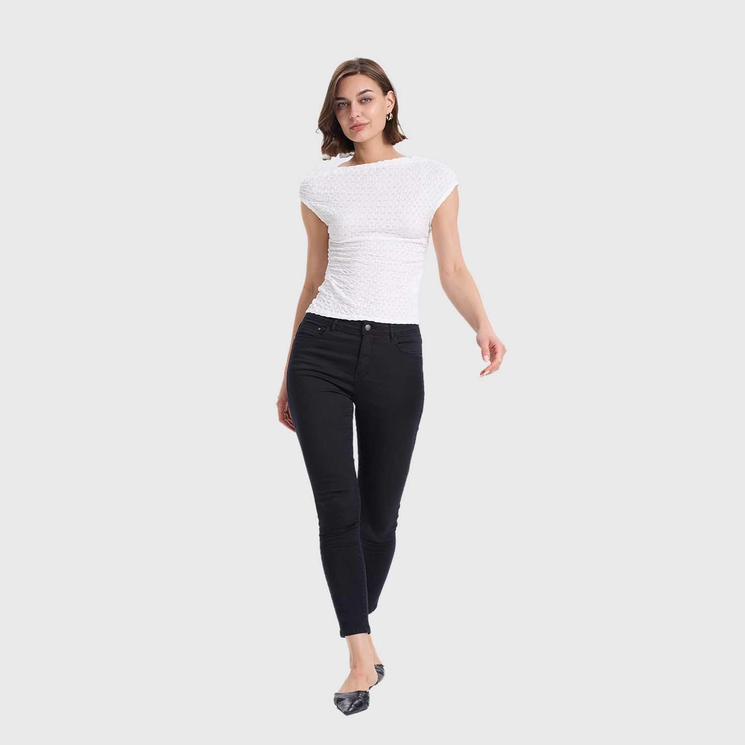 Polera Mujer Asimétrico Crudo Fashions Park-3