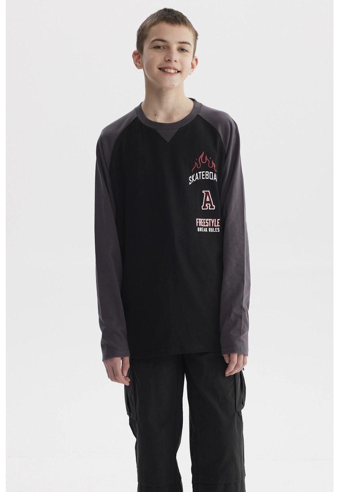 Polera Niño Print Negro - X-0