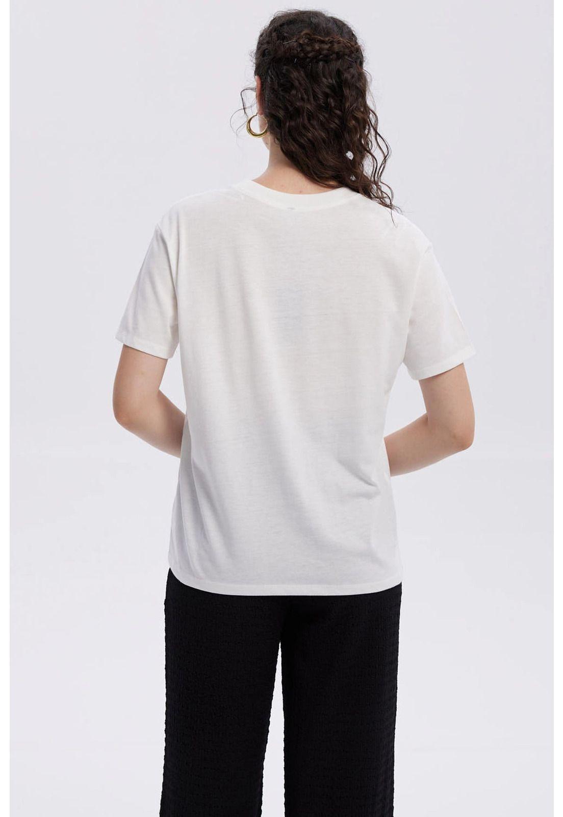 Polera Mujer Print Con Aplicación Crudo-2