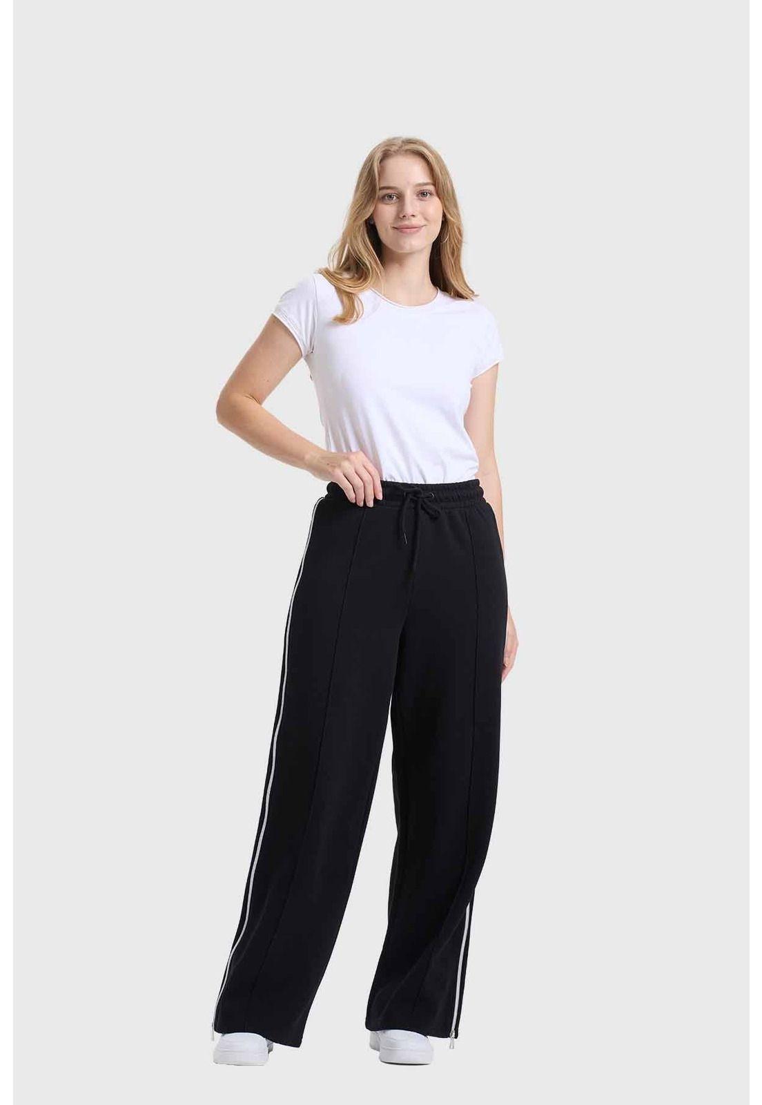 Pantalón Buzo Mujer Cierre Negro-3