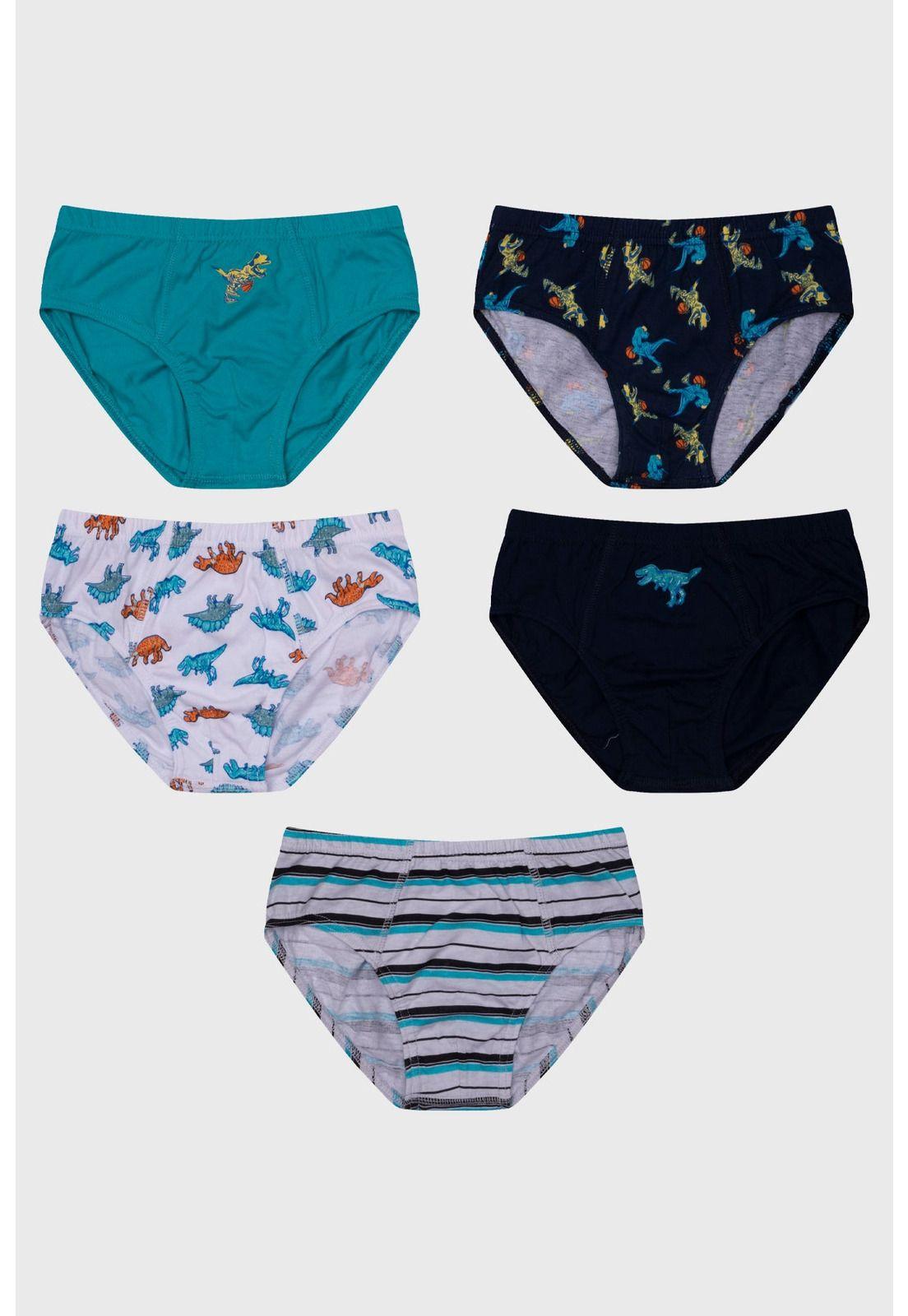 Bóxer Niño Pack 5 Full Print Azul-0